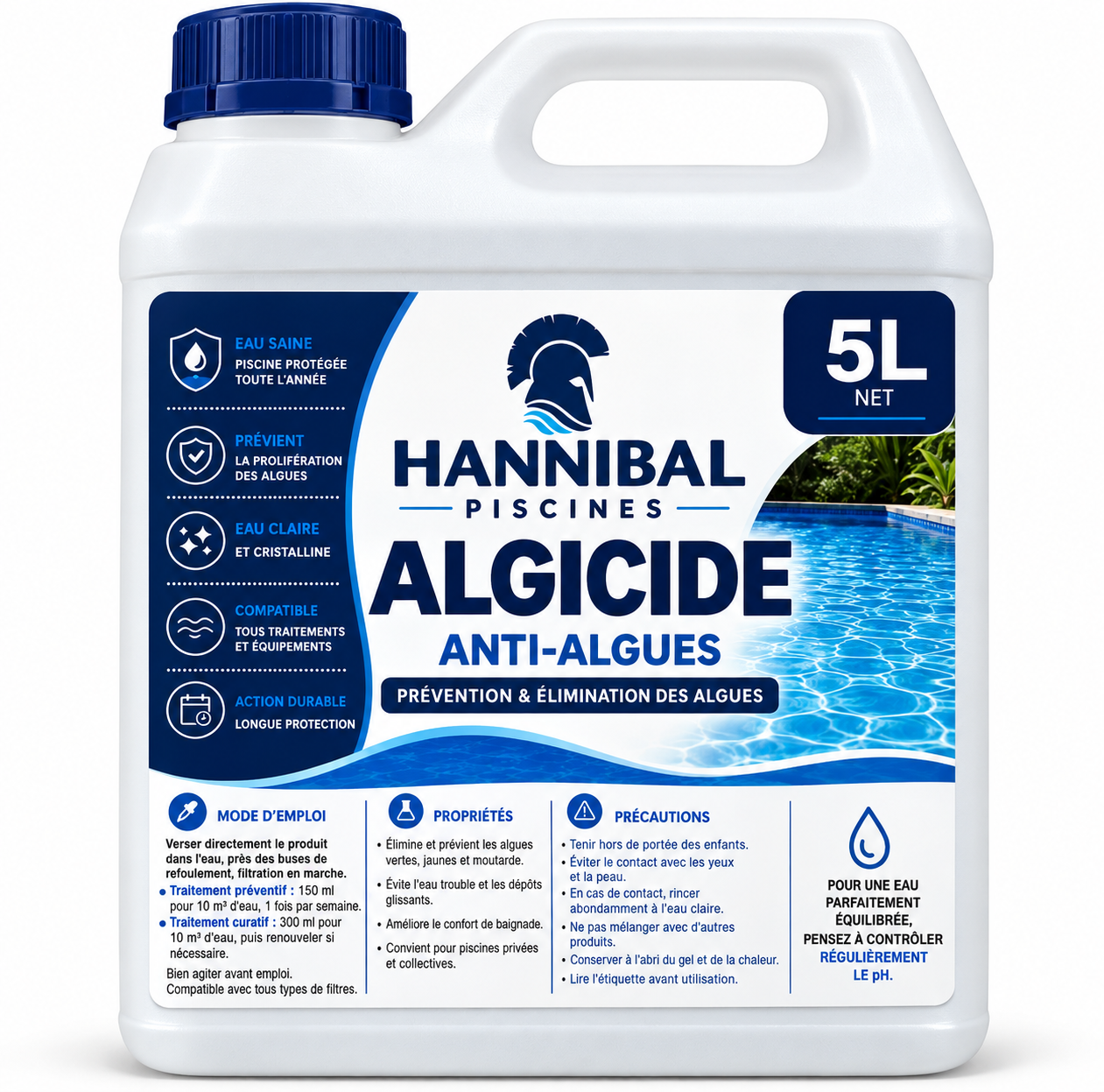 ALGICIDE ANTI-ALGUES – 5L